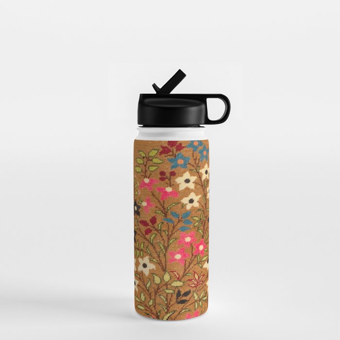 Kashan Vintage Central Persian Mat Print Water Bottle Gallery Image 1