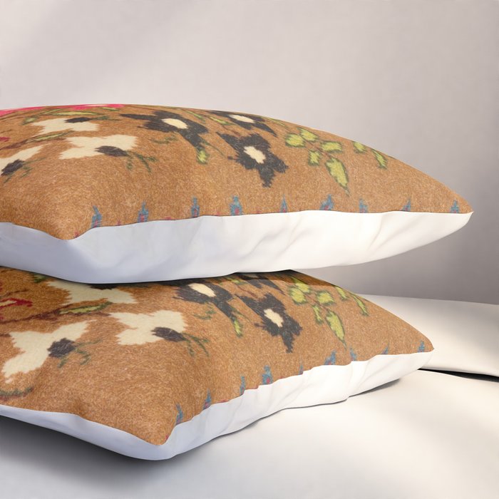 Kashan Vintage Central Persian Mat Print Pillow Sham Gallery Image 3