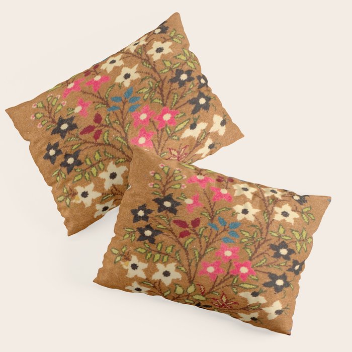 Kashan Vintage Central Persian Mat Print Pillow Sham Gallery Image 1