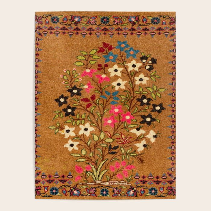 Kashan Vintage Central Persian Mat Print Poster Gallery Image 4
