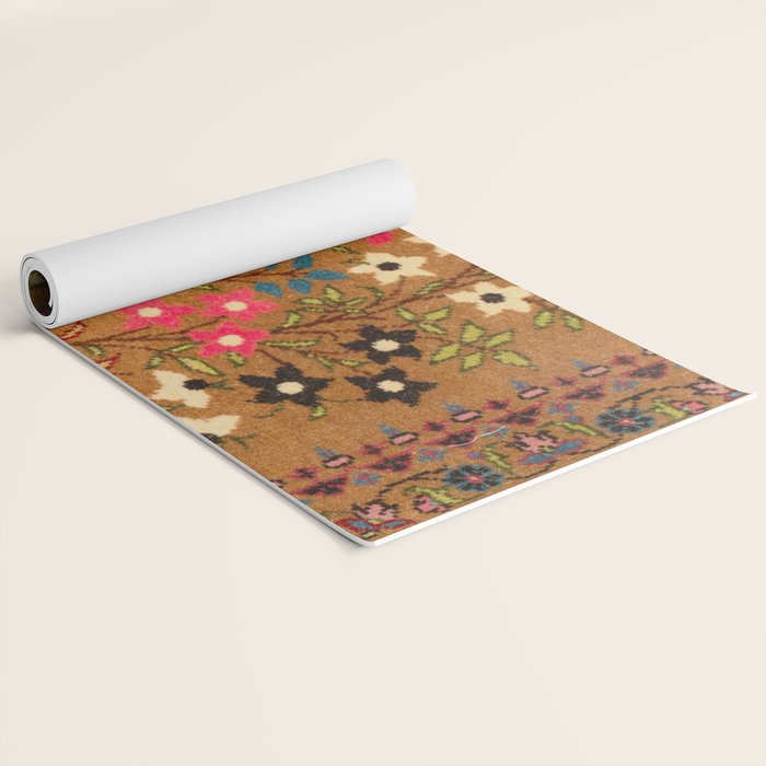 Kashan Vintage Central Persian Mat Print Yoga Mat Gallery Image 2