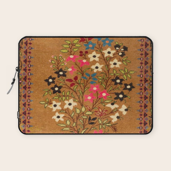 Kashan Vintage Central Persian Mat Print Laptop Sleeve Gallery Image 1