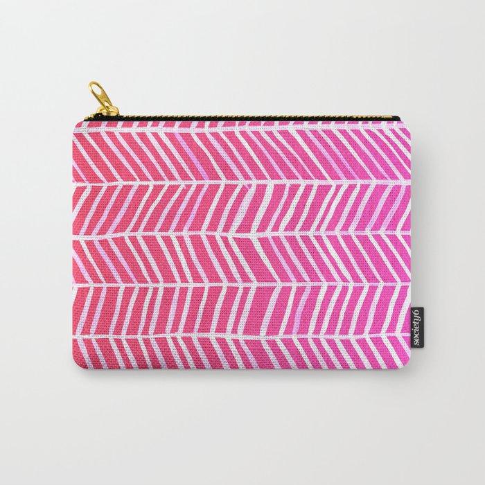 Herringbone - Pink OmbrÃ© Carry All Pouch Gallery Image 1