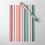 Western Stripes X Pink Green Wrapping Paper Gallery Image 1