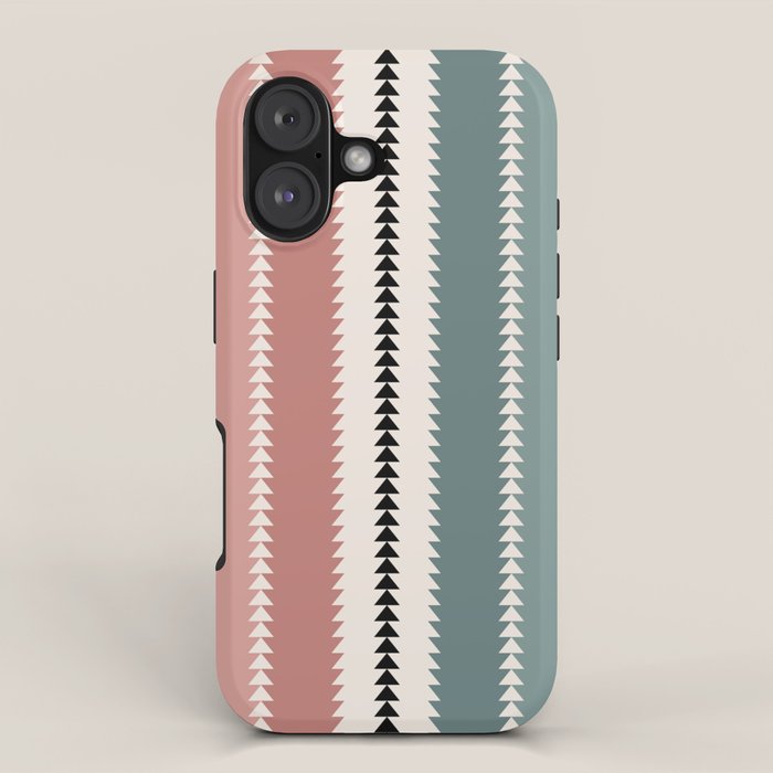 Western Stripes X Pink Green iPhone Case Gallery Image 1