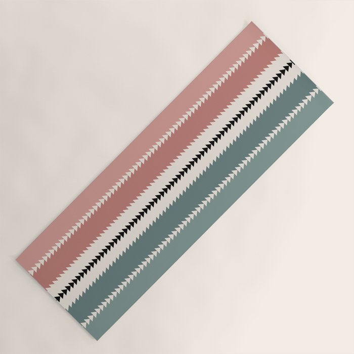 Western Stripes X Pink Green Yoga Mat Gallery Image 1
