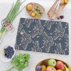 Celestial Cecropia - midnight blue and orchid  Cutting Board Gallery Image 2