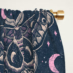 Celestial Cecropia - midnight blue and orchid  Window Curtain Gallery Image 2