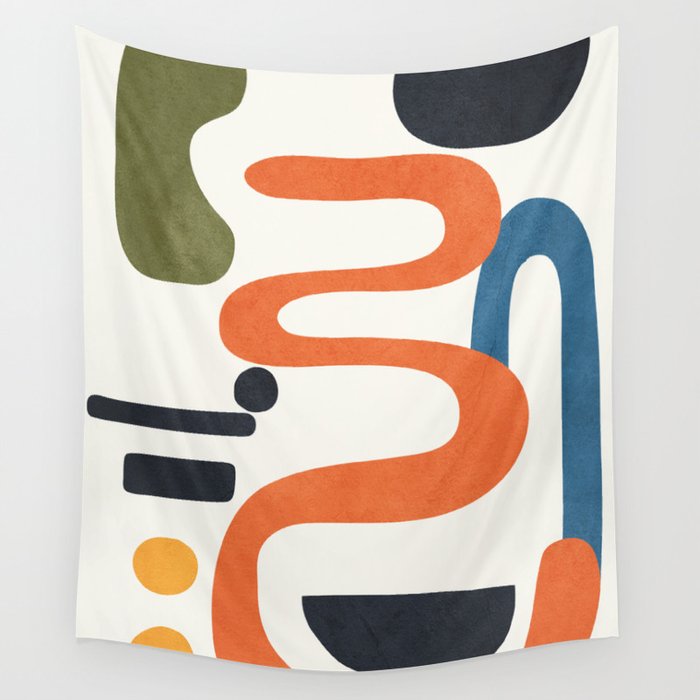 Abstract Colorful Setting 4 Wall Tapestry Gallery Image 1