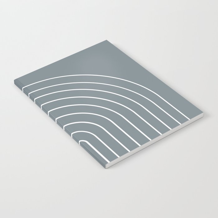 Minimal Arch XLVII Neutral Grey Blue Modern Geometric Lines Notebook Gallery Image 2