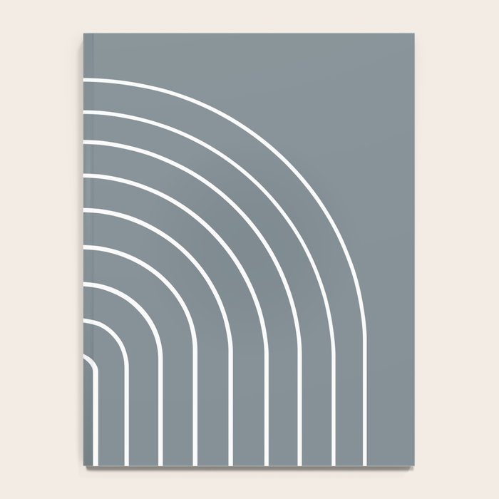 Minimal Arch XLVII Neutral Grey Blue Modern Geometric Lines Notebook Gallery Image 4