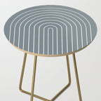 Minimal Arch XLVII Neutral Grey Blue Modern Geometric Lines Side Table Gallery Image 2