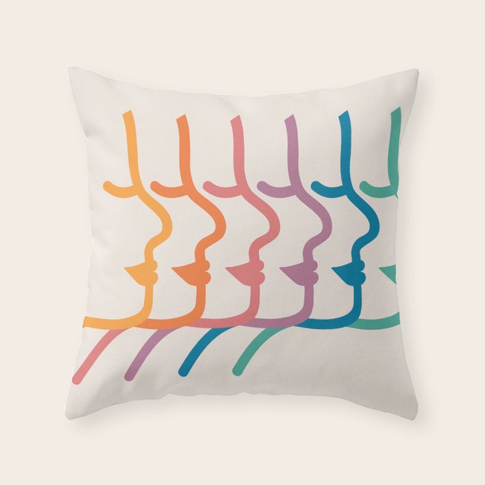 Boca Silhouettes Throw Pillow Gallery Image 1