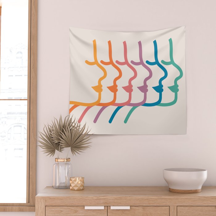 Boca Silhouettes Wall Tapestry Gallery Image 2