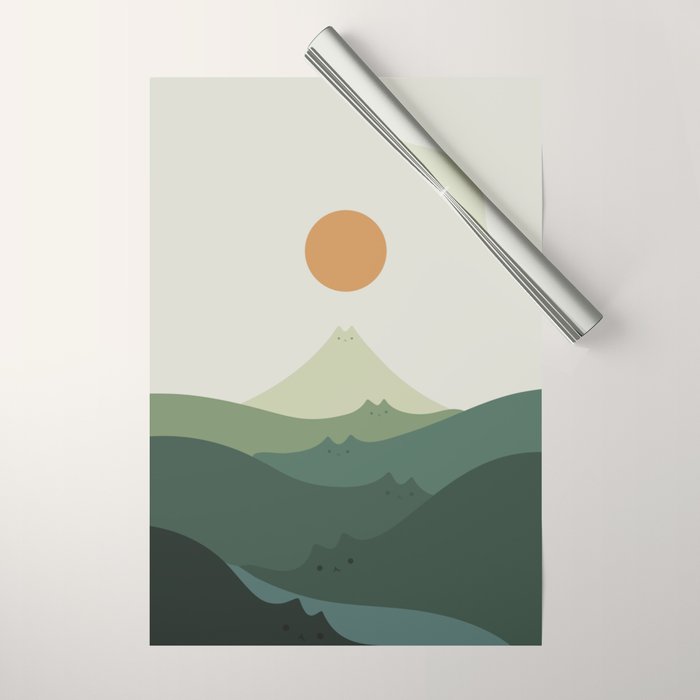 Cat Landscape 87B (Meowvelous Nature) Wrapping Paper Gallery Image 1