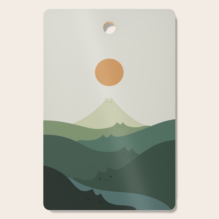 Cat Landscape 87B (Meowvelous Nature) Cutting Board Gallery Image 1