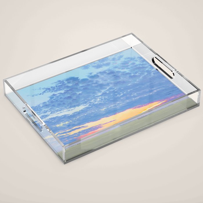 Prairie Summer Sunset Acrylic Tray Gallery Image 1