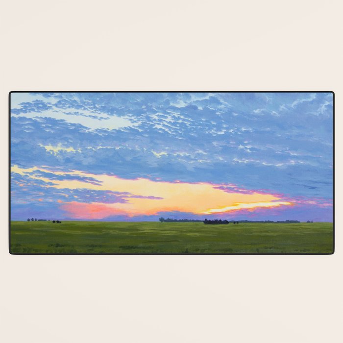 Prairie Summer Sunset Desk Mat Gallery Image 3