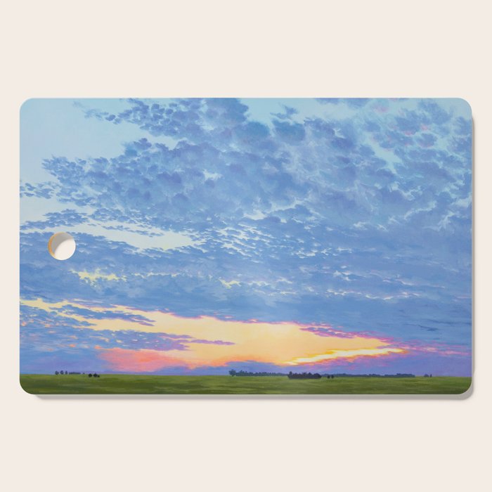 Prairie Summer Sunset Cutting Board Gallery Image 1