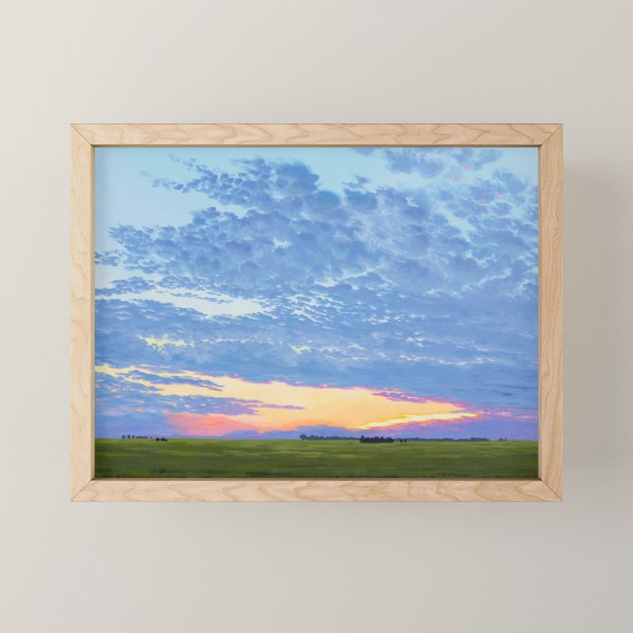 Prairie Summer Sunset Mini Art Print Gallery Image 1