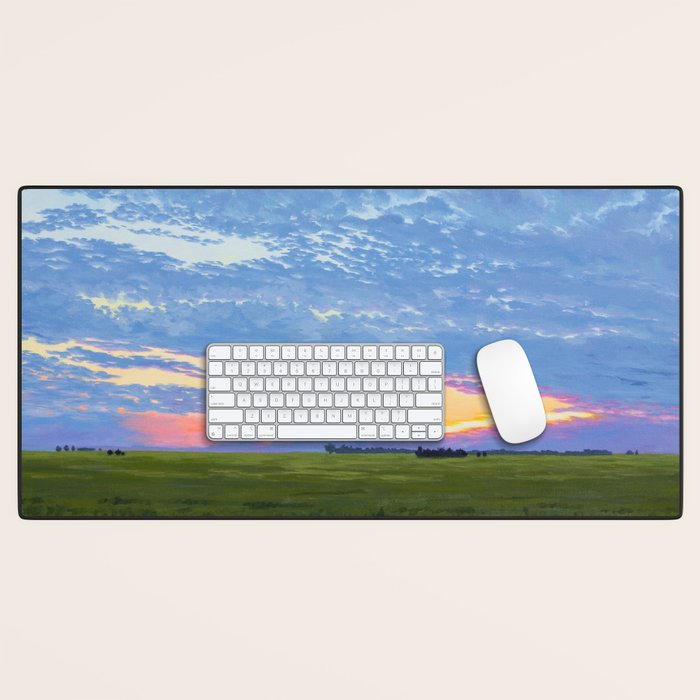 Prairie Summer Sunset Desk Mat Gallery Image 1