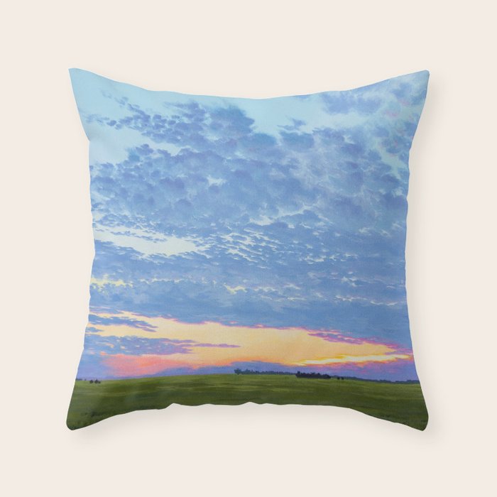 Prairie Summer Sunset Throw Pillow Gallery Image 6