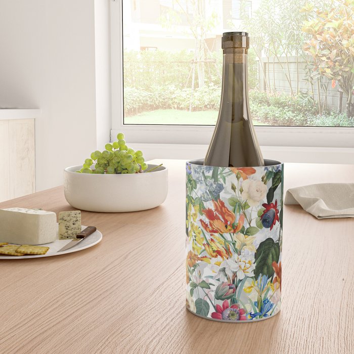 Vintage & Shabby Chic - Tropical Botanical Flower Garden  Wine Chiller Gallery Image 4