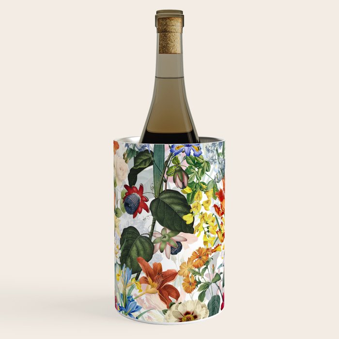 Vintage & Shabby Chic - Tropical Botanical Flower Garden  Wine Chiller Gallery Image 3