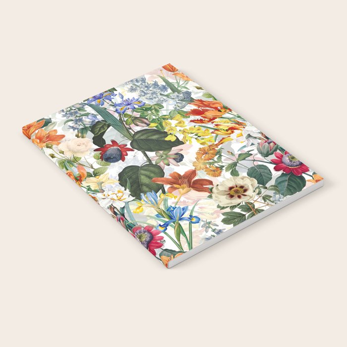 Vintage & Shabby Chic - Tropical Botanical Flower Garden  Notebook