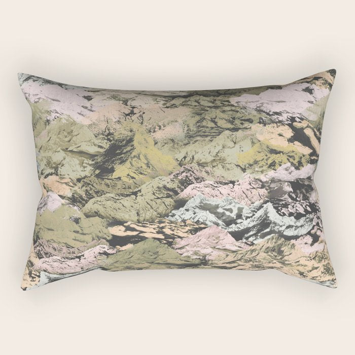 Abstract colorful dark mountains C Rectangular Pillow Gallery Image 2