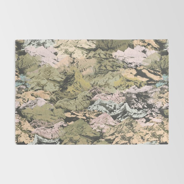 Abstract colorful dark mountains C Rug Gallery Image 2