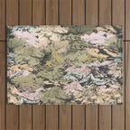 Abstract colorful dark mountains C Outdoor Rug Gallery Image 1