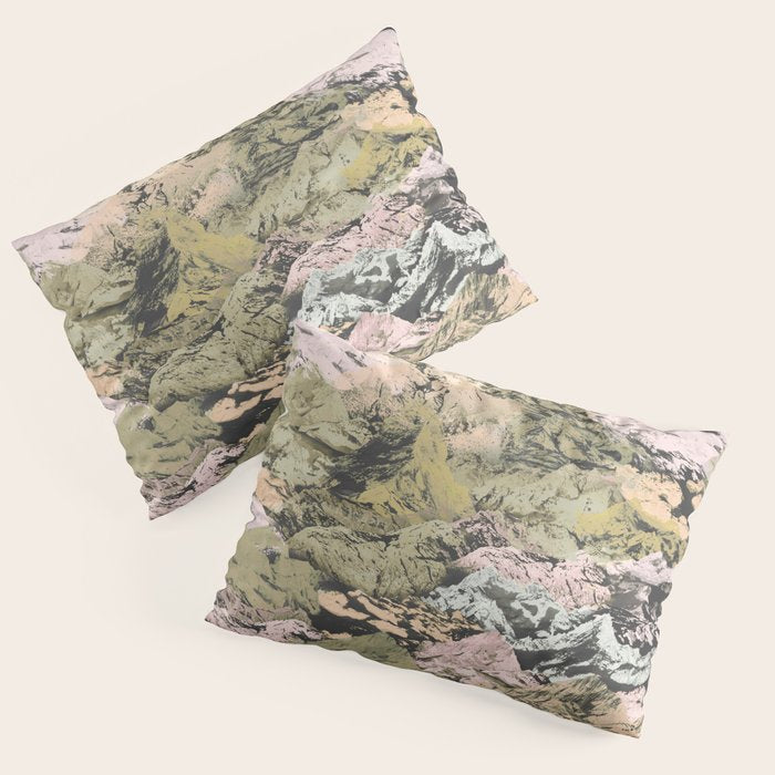 Abstract colorful dark mountains C Pillow Sham Gallery Image 1