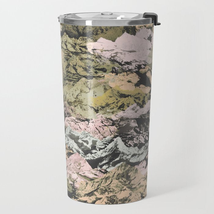 Abstract colorful dark mountains C Travel Mug Gallery Image 2