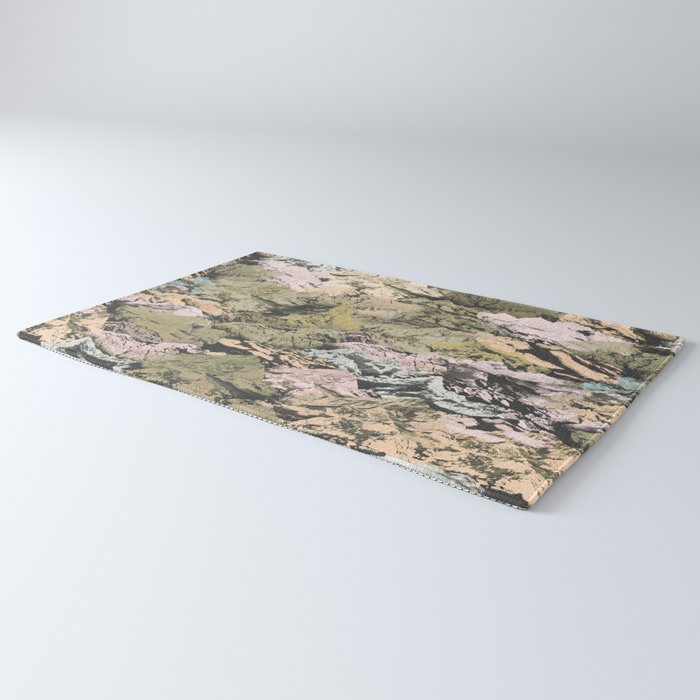 Abstract colorful dark mountains C Rug Gallery Image 3
