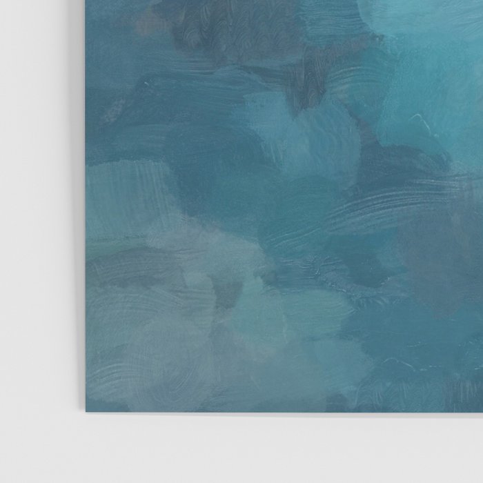 Diving in Deeper - Mint Aqua Turquoise Navy Blue Nautical Abstract Painting Modern Minimal Art Poster Gallery Image 3