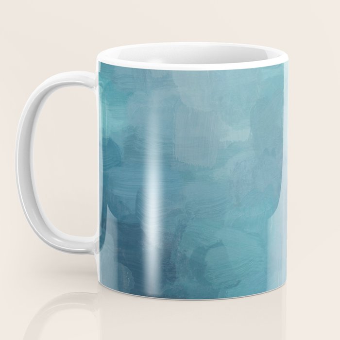 Diving in Deeper - Mint Aqua Turquoise Navy Blue Nautical Abstract Painting Modern Minimal Art Coffee Mug Gallery Image 3