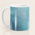 Diving in Deeper - Mint Aqua Turquoise Navy Blue Nautical Abstract Painting Modern Minimal Art Coffee Mug Gallery Image 3