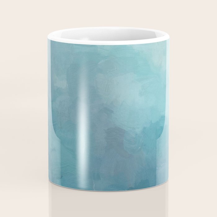 Diving in Deeper - Mint Aqua Turquoise Navy Blue Nautical Abstract Painting Modern Minimal Art Coffee Mug Gallery Image 4