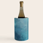 Diving in Deeper - Mint Aqua Turquoise Navy Blue Nautical Abstract Painting Modern Minimal Art Wine Chiller Gallery Image 2