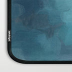 Diving in Deeper - Mint Aqua Turquoise Navy Blue Nautical Abstract Painting Modern Minimal Art Laptop Sleeve Gallery Image 3