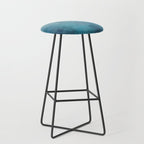 Diving in Deeper - Mint Aqua Turquoise Navy Blue Nautical Abstract Painting Modern Minimal Art Stool Gallery Image 1