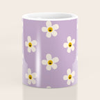 Retro Happy Daisy Flower in Purple Coffee Mug Gallery Image 4