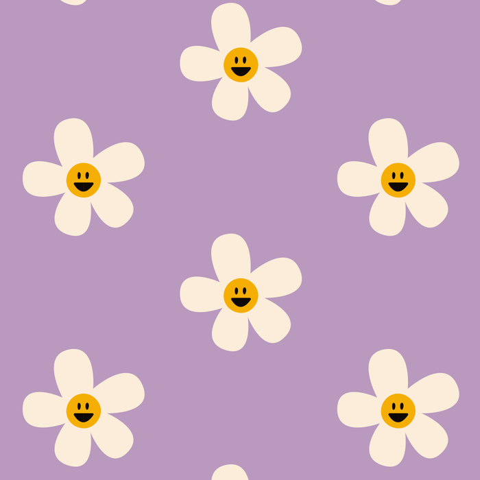 Retro Happy Daisy Flower in Purple Coffee Mug Gallery Image 2