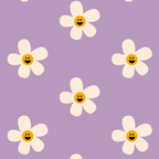 Retro Happy Daisy Flower in Purple Coffee Mug Gallery Image 2