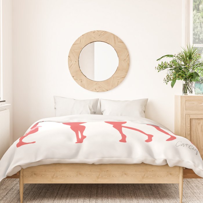 Beach Bombshells - Cyan & Coral Palette Duvet Cover Gallery Image 3