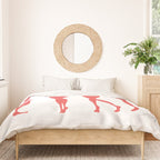 Beach Bombshells - Cyan & Coral Palette Duvet Cover Gallery Image 3