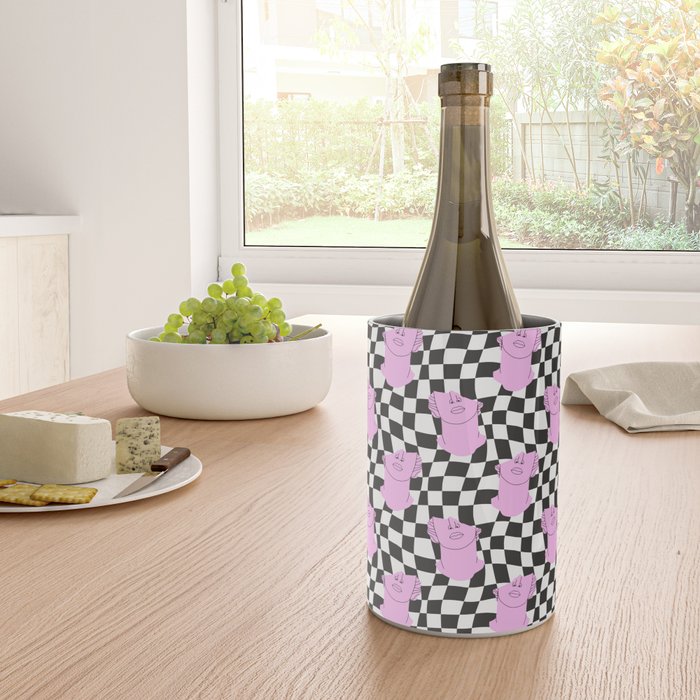 Retro greek statue vaporwave art pattern Wine Chiller Gallery Image 4