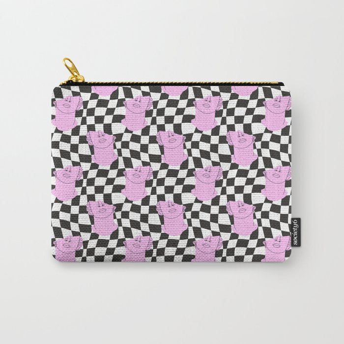 Retro greek statue vaporwave art pattern Carry All Pouch Gallery Image 1