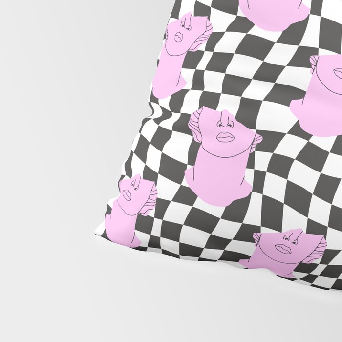 Retro greek statue vaporwave art pattern Pillow Sham Gallery Image 4